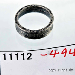 本物のコインを加工したコインリング コインの指輪 COIN RING　11112-494　ｙ2 5枚目の画像