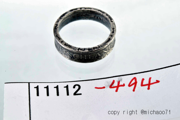 本物のコインを加工したコインリング コインの指輪 COIN RING　11112-494　ｙ2 5枚目の画像