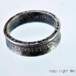 本物のコインを加工したコインリング コインの指輪 COIN RING　11112-494　ｙ2 6枚目の画像