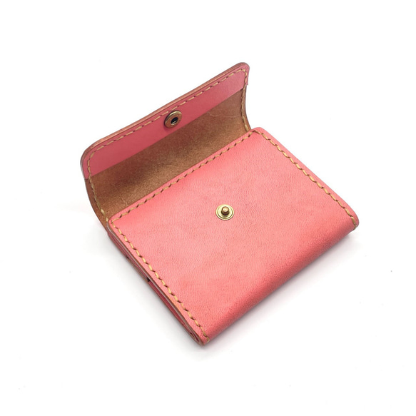 【現物販売・サンプルセール】ミニマル過ぎないシンプルな小さい革製お財布 栃木レザー 2枚目の画像
