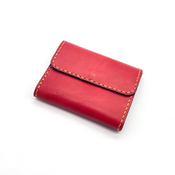 【現物販売・サンプルセール】ミニマル過ぎないシンプルな小さい革製お財布 栃木レザー 1枚目の画像