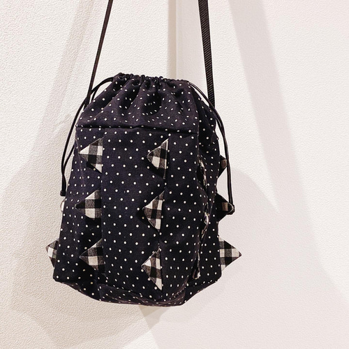 ドルチェ♡巾着型バケツバッグ　ブラック　新品未使用品 3445f7f66670acd93348c1f91dedea