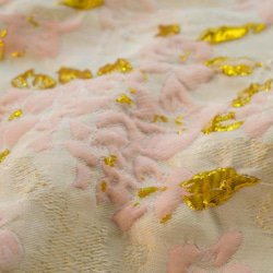 上品な金糸レリーフ花柄 ジャカード生地 [3726] 8枚目の画像