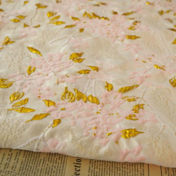 上品な金糸レリーフ花柄 ジャカード生地 [3726] 6枚目の画像