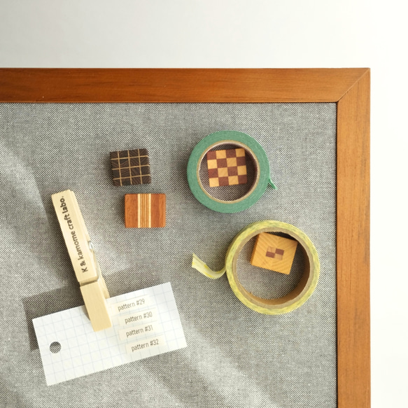 磁石の見えない✽寄せ木のマグネット   4個セット⑧　craft magnet  #29 - #32 4枚目の画像