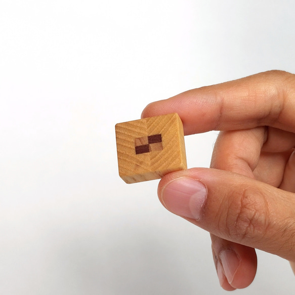 磁石の見えない✽寄せ木のマグネット   4個セット⑧　craft magnet  #29 - #32 10枚目の画像