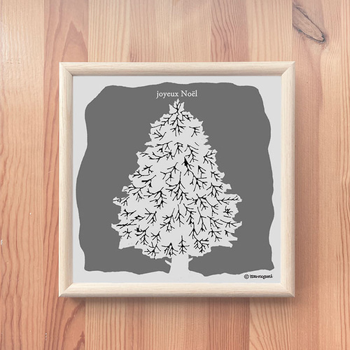もみの木_joyeux-Noël_ インテリアイラストポスター イラスト itou