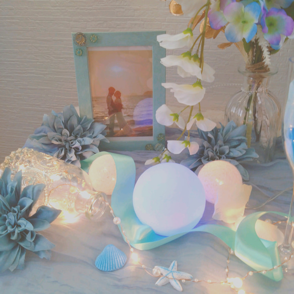 Newグレージュブルーウェルカムスペース 夏婚 ウェルカムスペースセット 夏ウェディング リボン