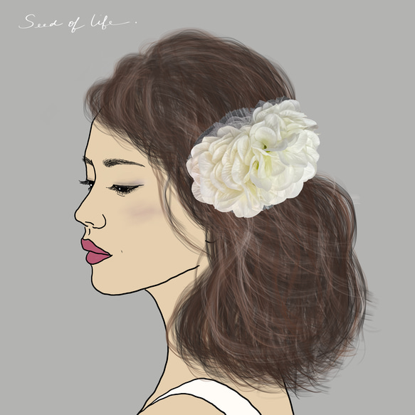 ❁Head Dress❁バレリーナのようなボンネタイプのヘッドドレス【51111