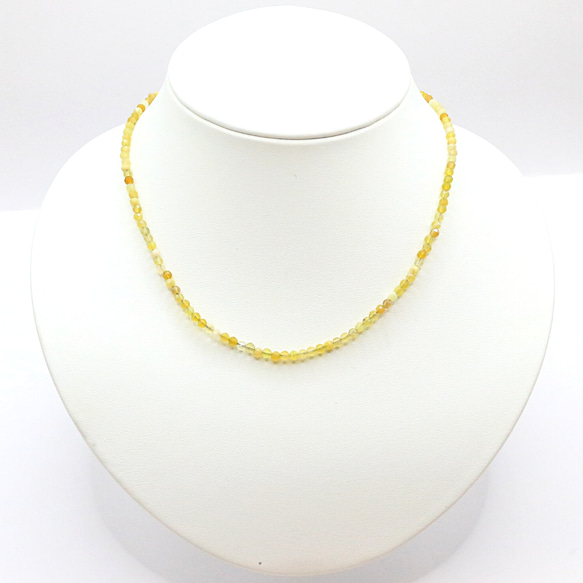 【超特価】 イエローオパール 小粒 ビーズ ネックレス beads247 ネックレス ネックレス・ペンダント