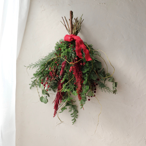 bigサイズ！〉ドライになるクリスマススワッグ・:* ウィンタースワッグ