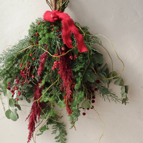 bigサイズ！〉ドライになるクリスマススワッグ・:* ウィンタースワッグ