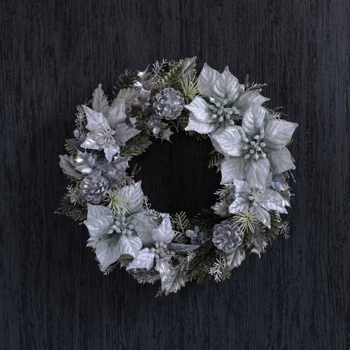 SALE！40%OFF】クリスマス～幻想の銀世界 ホワイトシルバー＆セージ