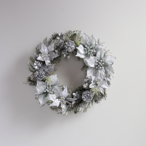 SALE！40%OFF】クリスマス～幻想の銀世界 ホワイトシルバー＆セージ