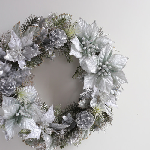 SALE！40%OFF】クリスマス～幻想の銀世界 ホワイトシルバー＆セージ