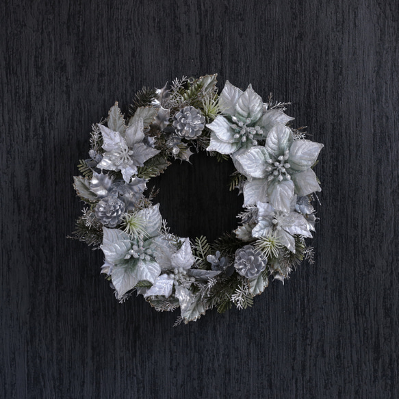 SALE！40%OFF】クリスマス～幻想の銀世界 ホワイトシルバー＆セージ