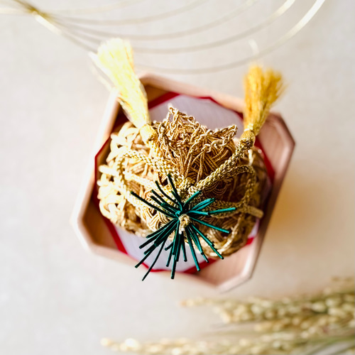 新作※水引米俵飾り三宝台付き その他置物 tomoemon 通販 16845522