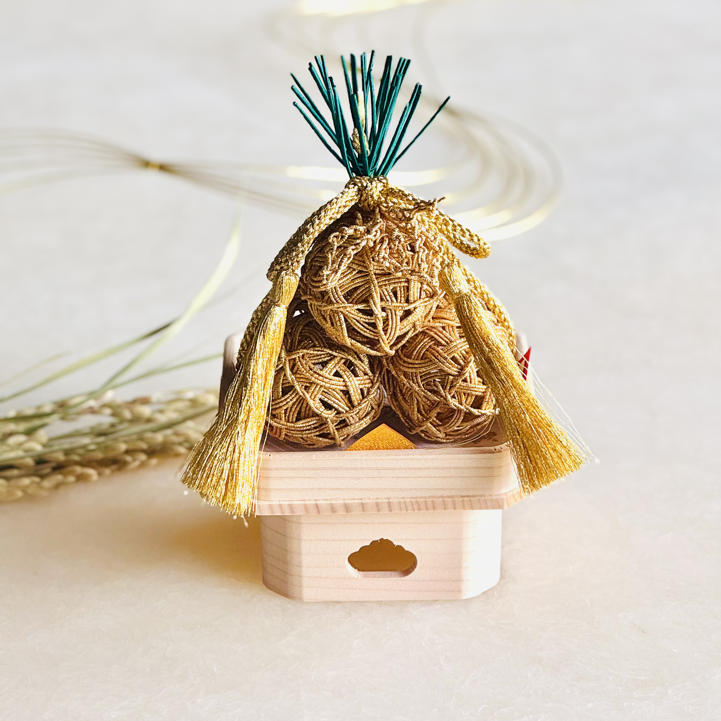 新作※水引米俵飾り三宝台付き