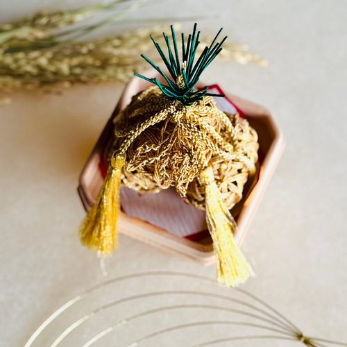 新作※水引米俵飾り三宝台付き その他置物 tomoemon 通販 16845522