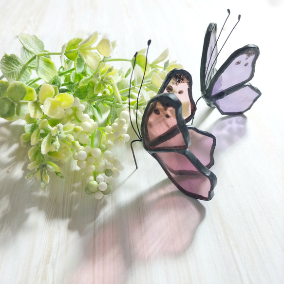 ステンドグラスの蝶々 ノスタルジックカラー 2枚目の画像