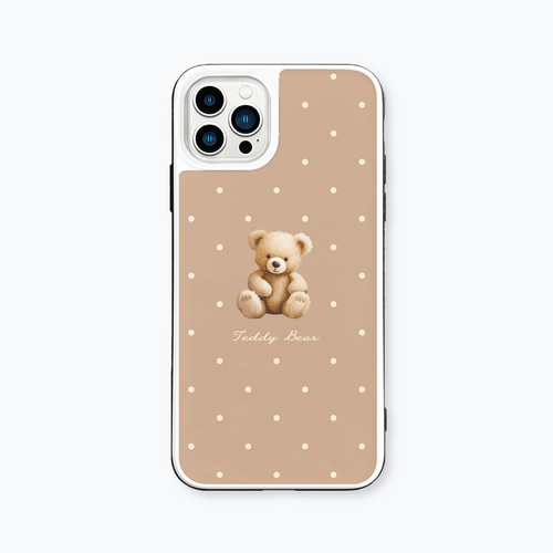 テディベア 強化ガラスケース iPhoneケース スマホケース・カバー LUCK