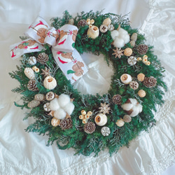 特大】【特集掲載】お部屋を豪華 華やかに クリスマスリース ホワイト