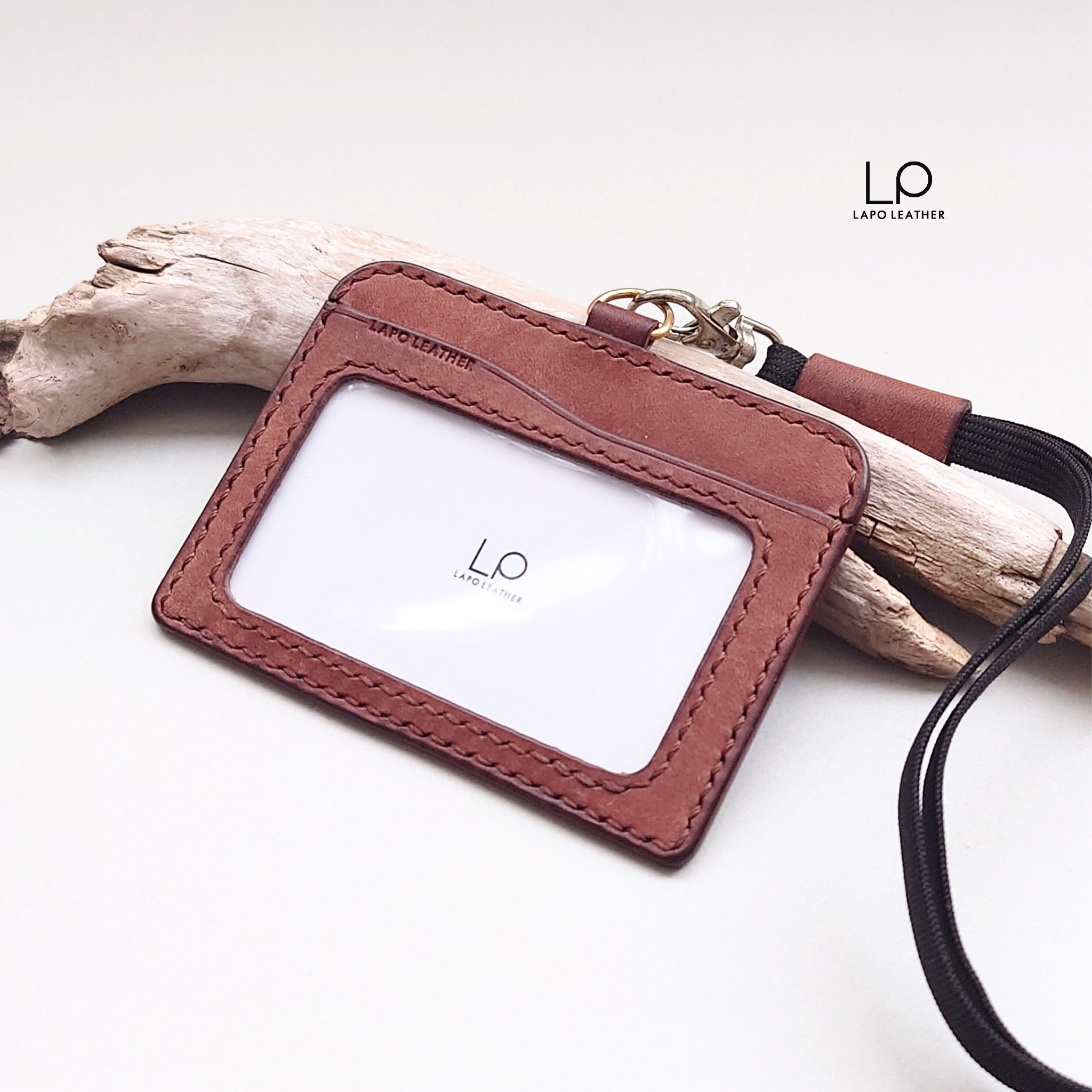 【名入れ】印象が上がるIDカードホルダー〈焦茶〉T.moro　　　IDカードケース/ パスケース/ レザー