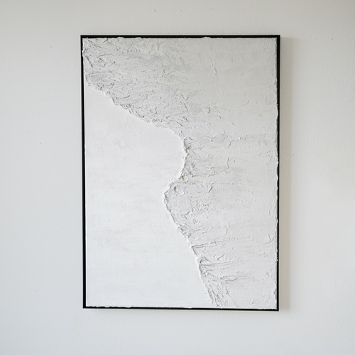 Beach (B) 】70×50cm 大きい絵 ホワイト 海の絵 波 ビーチ