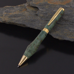 木製ボールペン【スタビライズドウッド（緑）】 1枚目の画像