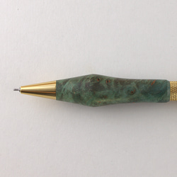木製ボールペン【スタビライズドウッド（緑）】 4枚目の画像