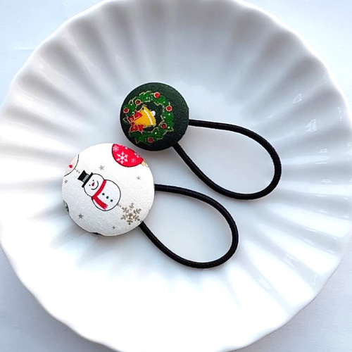 クリスマスくるみボタンヘアゴム ヘアゴム happy day 通販 16846374
