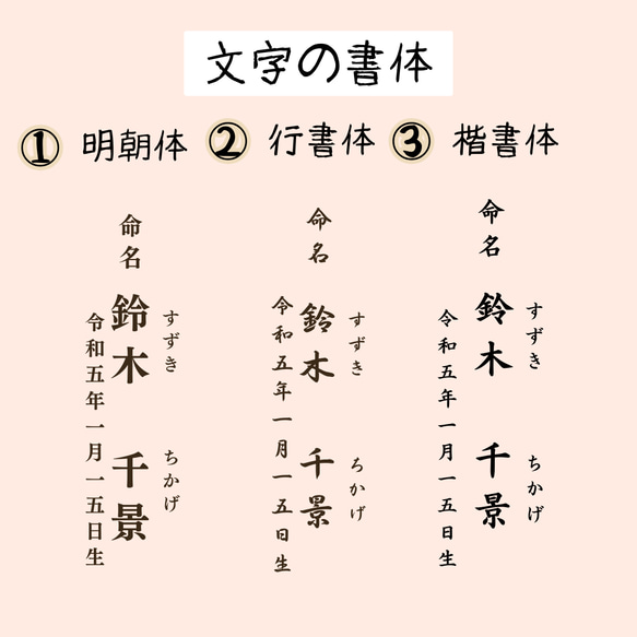 出産内祝いに使える命名札　内祝いカード 15枚目の画像