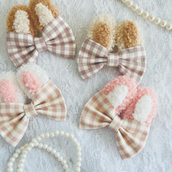 ハンドメイド★キッズリボンヘアゴム★紫★大きめ★うさぎ★きらきらチャーム付き ハンドメイド☆キッズリボンヘアゴム☆紫☆大きめ☆うさぎ