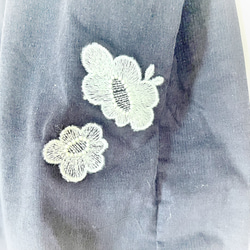ミナペルホネン　smile flower ネイビーコーデュロイ　バルーンパンツ　モンペ　ゆったりパンツ　Lサイズ　秋冬 5枚目の画像