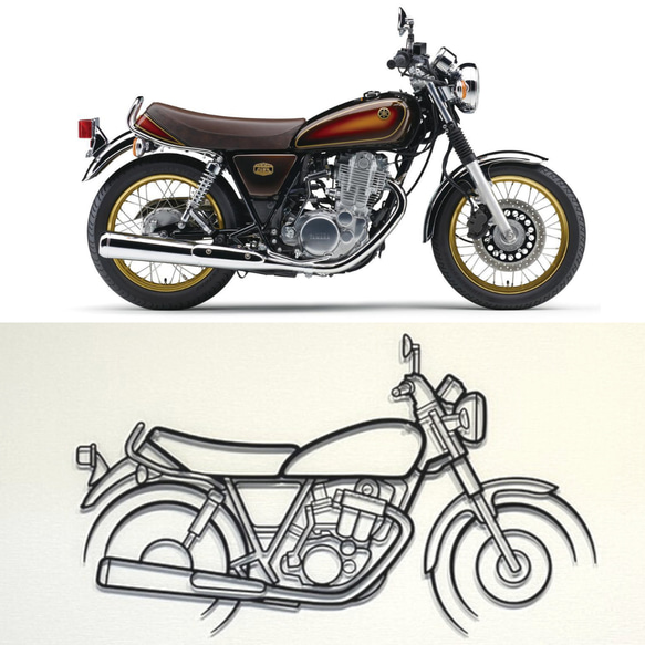 バイク　インテリアアート　SR400 3枚目の画像