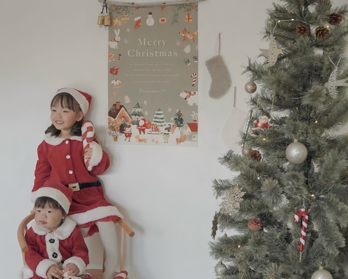 送料無料 〗北欧 Christmas tapestry クリスマス タペストリー ツリー