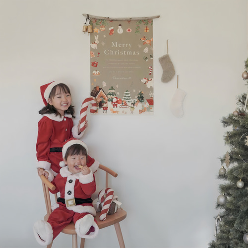 送料無料 〗北欧 Christmas tapestry クリスマス タペストリー ツリー