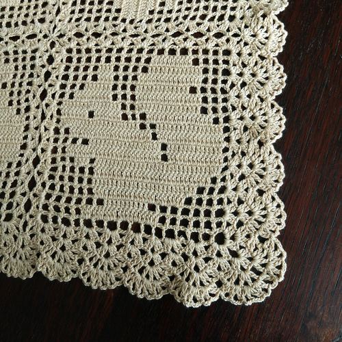 ミーシャ様ティッシュボックスカバーかぎ編みインテリア生活道具レース