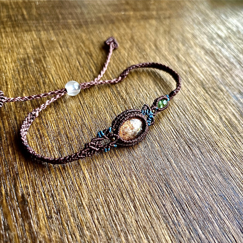サンストーンマクラメブレスレット ブレスレット andantemacrame