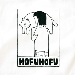 長袖 Tシャツ 『猫のおなかモフモフ・女子』 猫選べます 男女兼用 ロンT 猫吸い 2枚目の画像