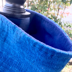 2170 襤褸　スヌード　藍染　藍染め　草木染め　古布　リメイク　ヴィンテージ　ネックウォーマー 5枚目の画像