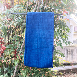 2170 襤褸　スヌード　藍染　藍染め　草木染め　古布　リメイク　ヴィンテージ　ネックウォーマー 6枚目の画像