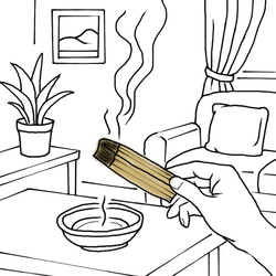 ＜馨る森の息吹＞ ペルー産パロサントスティック＆ローズクォーツ（ラフロック）＆芳香ミストセット 6枚目の画像