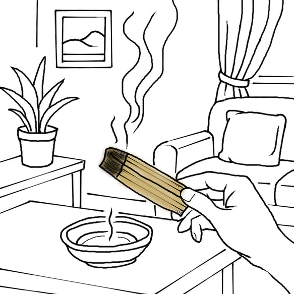 ＜馨る森の息吹＞ ペルー産パロサントスティック＆ローズクォーツ（ラフロック）＆芳香ミストセット 6枚目の画像