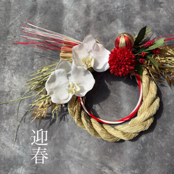 早割お正月2026】胡蝶蘭しめ縄飾り Sサイズ お正月飾り K2 アーティ