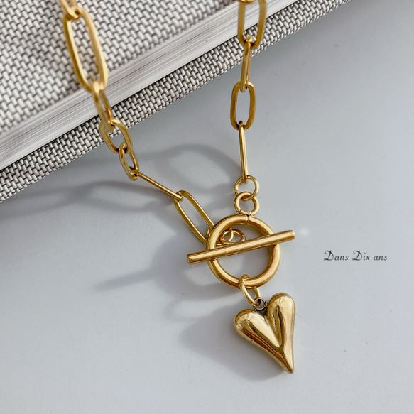 金属アレルギー対応 サージカルステンレス / ハートチャーム マンテル