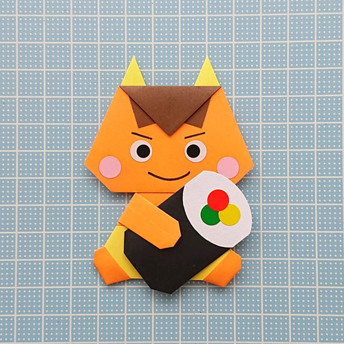 折り紙】恵方巻を持った鬼 ｜ 節分飾り・壁面装飾に その他人形