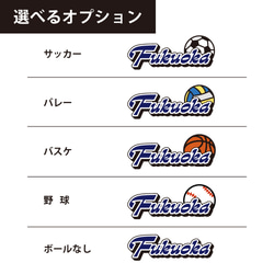 SPORTS NAME STICKER (A)／サッカー　バスケ　バレー　野球／耐水・耐光・強力粘着 2枚目の画像