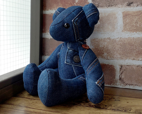 バギーズジーンズベア　nao's デニムを履いたくまのぬいぐるみ　レトロ バギーズジーンズベア nao's デニムを履いたくまのぬいぐるみ
