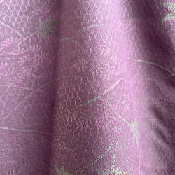 秋冬　着物リメイクワンピース　フレアーシルエット　Aライン　上品な光沢感　紫 7枚目の画像